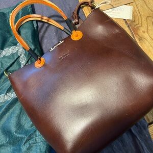 Elegant Brown old West Leather Tote